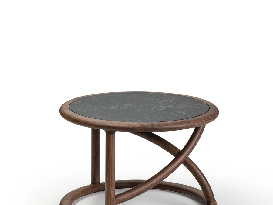 Tavolino in marmo e legno Flip di Porada