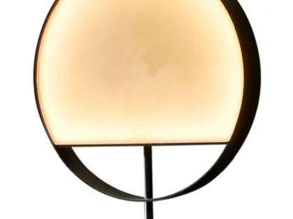 Lampada da tavolo in vetro e metallo Luna di Cantori