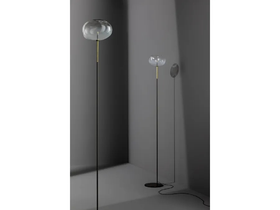 Lampada da terra Pepita in vetro e metallo di Bonaldo