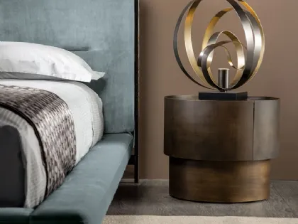 Lampada da tavolo in ferro finitura bronzo Rodin di Cantori