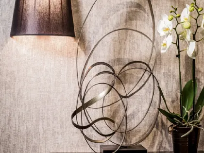 Lampada Applique con paralume in lino e struttura in acciaio Sofia di Cantori