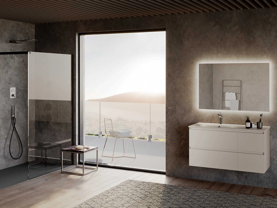 Mobile da Bagno sospeso Block System Picasso C30 di Baxar