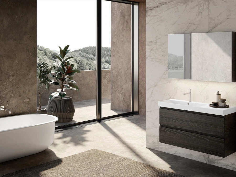 Mobile da Bagno sospeso Block System Set-Up C35 di Baxar