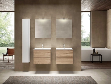 Mobile da Bagno sospeso Block System Syntesi C28 di Baxar