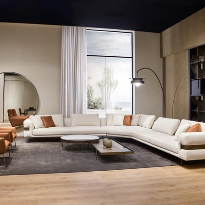 Salotto angolare in tessuto Valley di Cantori