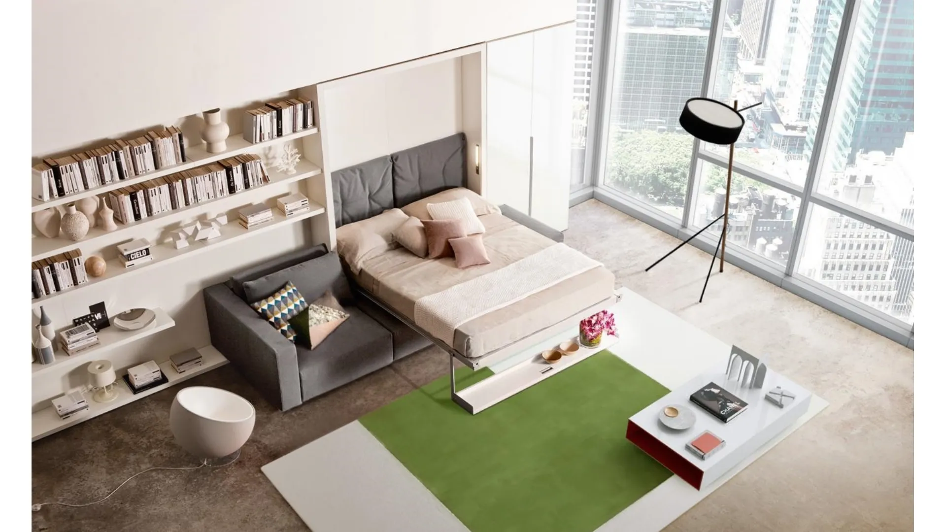 Letto a scomparsa aperto Living 22 Penelope 2 Sofa Next di Clei