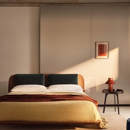 Letto in pelle Tata di Bolzan Letti