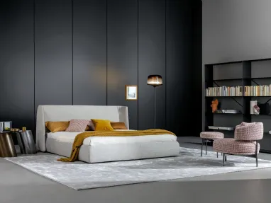 Letto con testiera e box contenitore Basket di Bonaldo