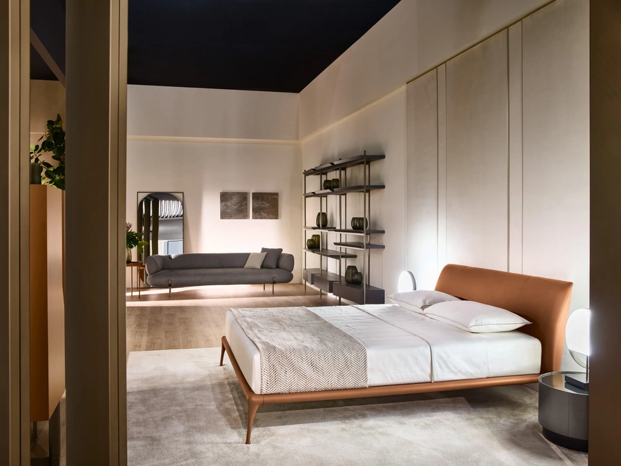 Letto moderno in pelle Iseo 24 di Cantori