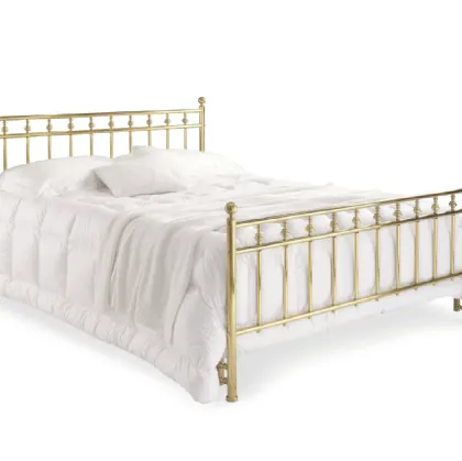 Letto matrimoniale Denis in ottone di Cantori