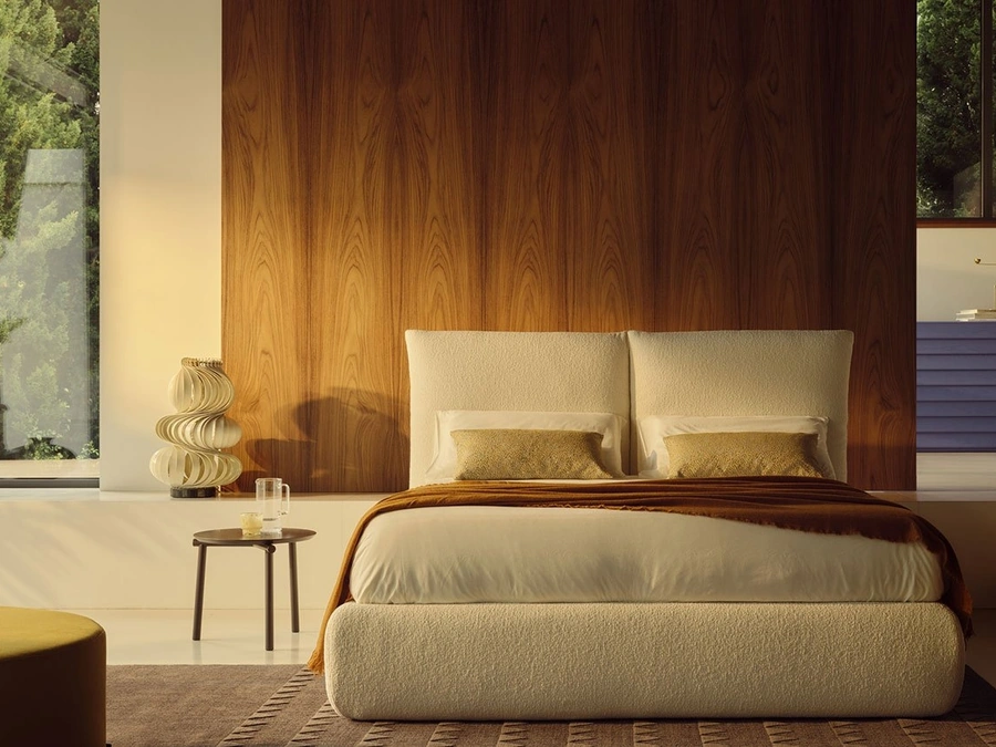 Letto in tessuto imbottito Liz di Bolzan Letti