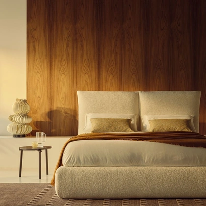 Letto in tessuto imbottito Liz di Bolzan Letti