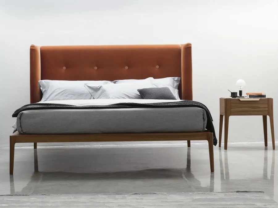 Letto imbottito Ziggy Bed di Porada
