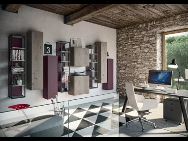 Libreria Rebel CF 172 in legno e laccato di Fimar
