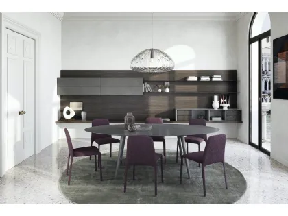 Mobile sospeso Boiserie 02 in legno e laccato di Novamobili