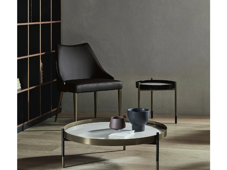 Poltroncina in pelle Clara di Bontempi