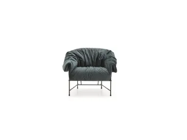 Poltroncina Octavia in tessuto con struttura in metallo di Ditre Italia