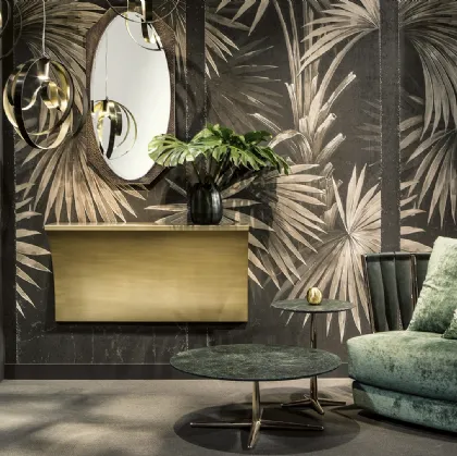 Poltroncina in pelle e tessuto Twist di Cantori