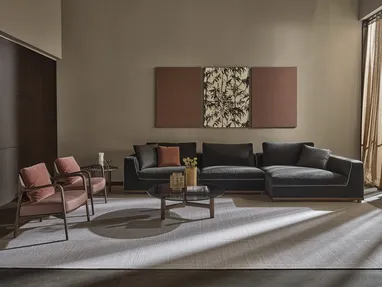 Divano con penisola Kirk di Porada