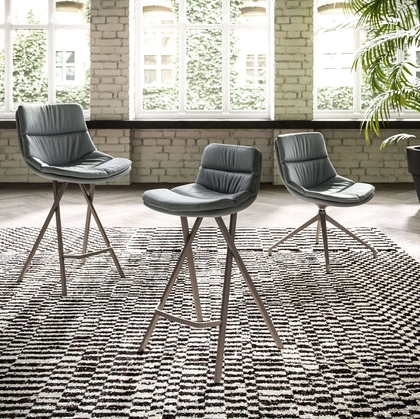 Sgabello imbottito Milo di Ozzio