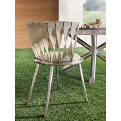Sedia Twist in pelle di Cantori