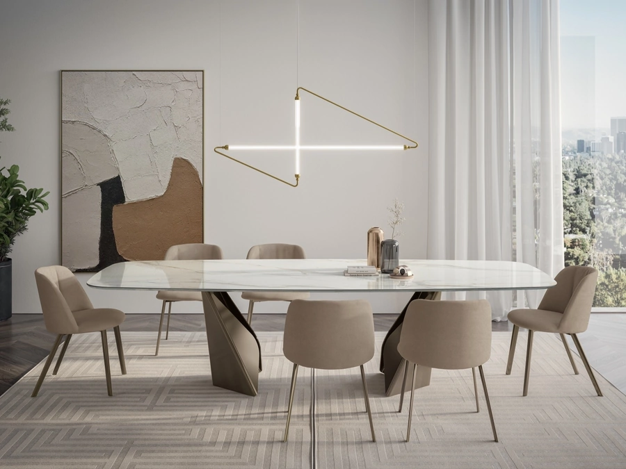 Tavolo in SuperMarmo Kaleido di Bontempi