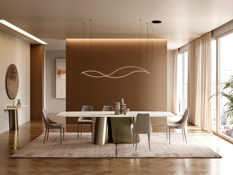 Tavolo allungabile Kimono in SuperMarmo di Bontempi