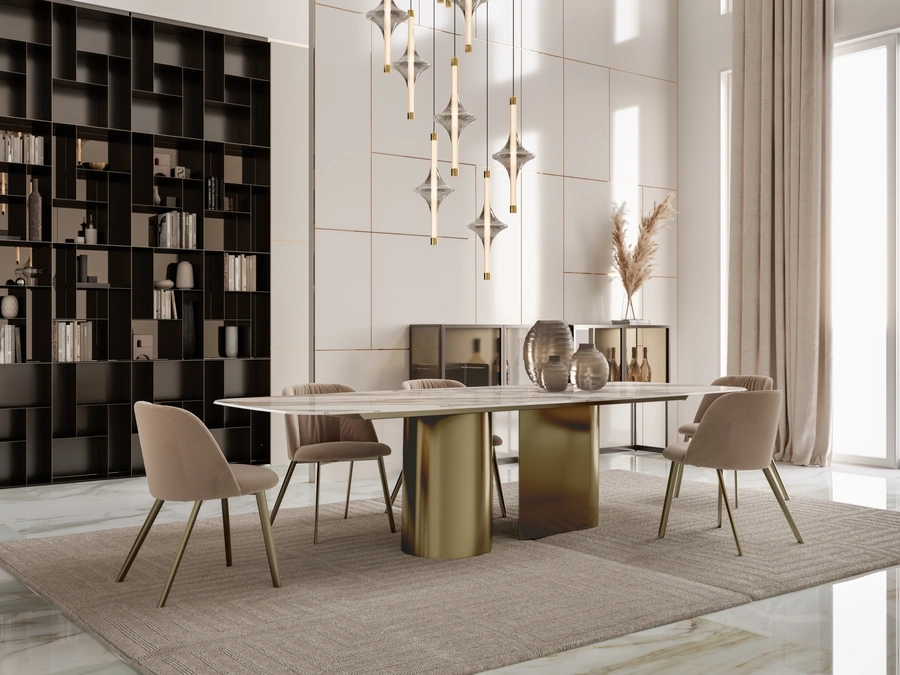 Tavolo allungabile Kimono in SuperMarmo di Bontempi