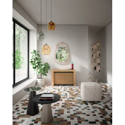 Consolle A3 allungabile in Rovere dotata di 5 prolunghe incorporate nella struttura di Ozzio