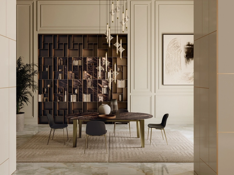 Tavolo allungabile Etro XXL in SuperMarmo di Bontempi