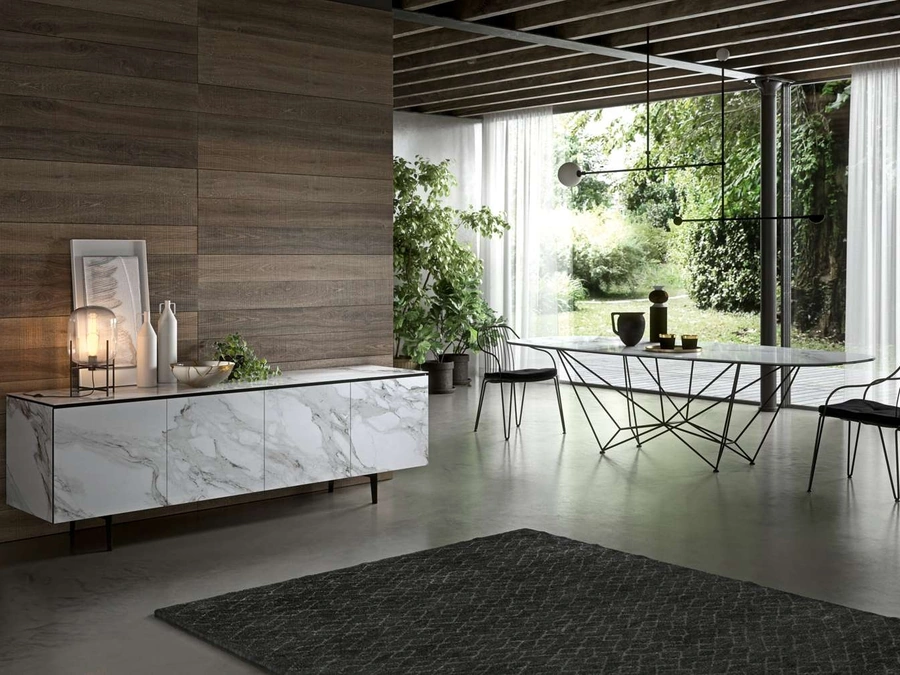 Tavolo Fil8 Fisso in Ceramica di Ozzio