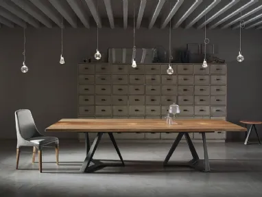 Tavolo Millennium XXL con piano in legno massello di Bontempi