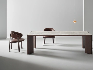 Tavolo Oshi in ceramica e legno di Bonaldo