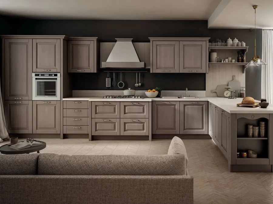 Cucina Classica in Rovere con penisola Bolgheri 03 di Stosa