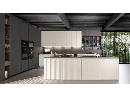 Cucina Design lineare Lain Project 3 in laccato opaco di Euromobil