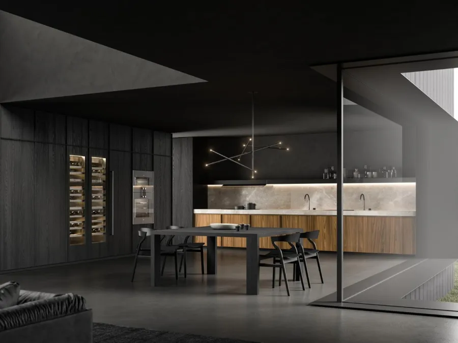Cucina Design angolare Kuadra di Key Cucine