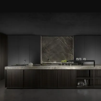 Cucina Design con isola Kuadra di Key Cucine