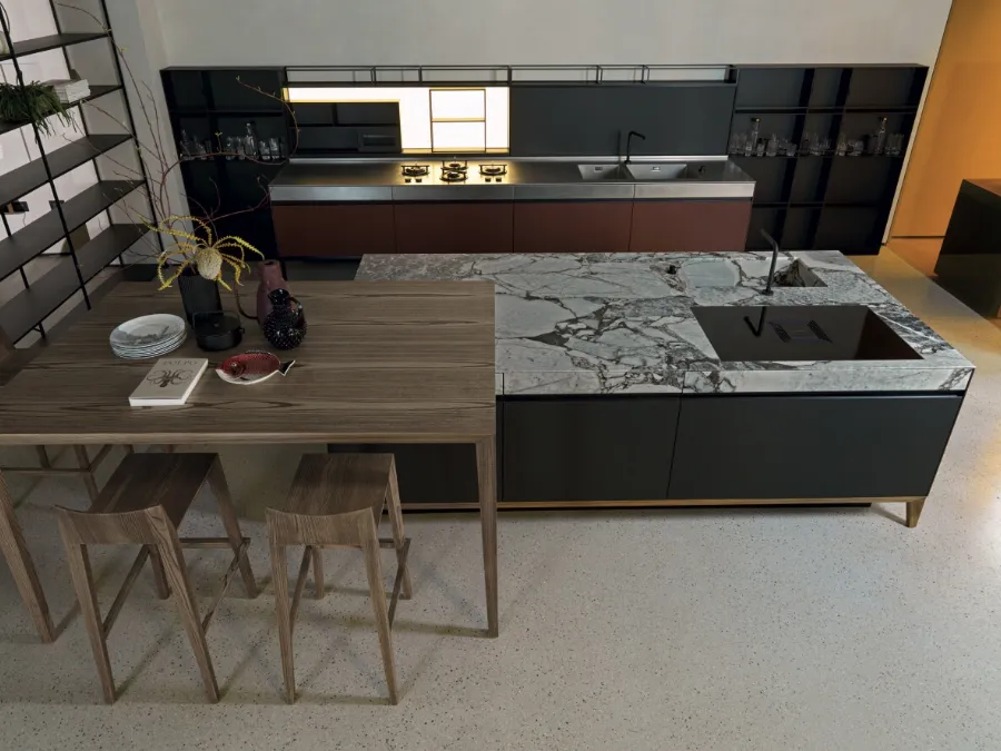 Cucina Design con isola Sei Project 5 di Euromobil