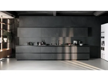 Cucina Design lineare Telero Project 1 in gres di Euromobil