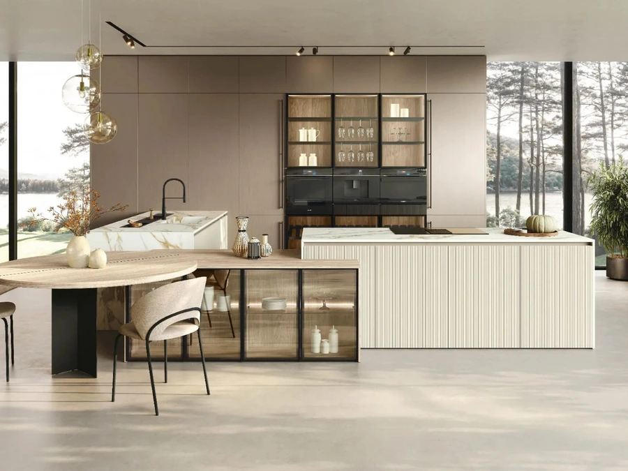 Cucina Moderna con isola Color Trend 02 di Stosa