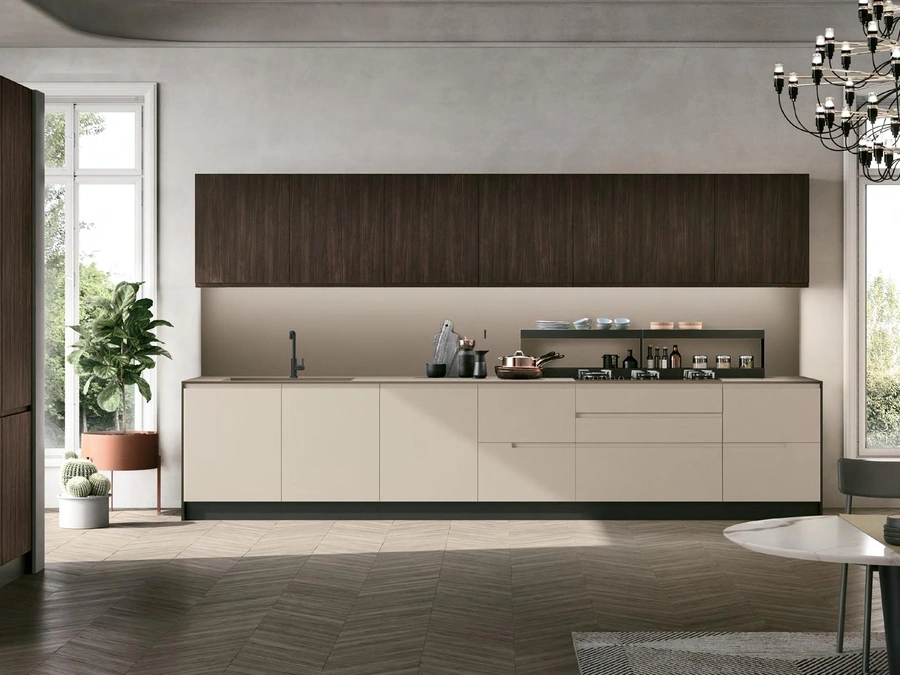Cucina Moderna Karma Modern 02 in Pet e Rovere Corteccia di Stosa