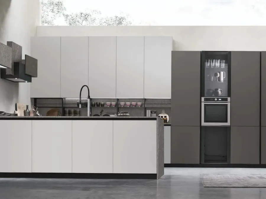 Cucina Moderna con penisola Metropolis di Stosa