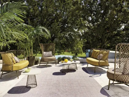 Charme arredo da esterno in metallo e tessuto imbottito di Roberti