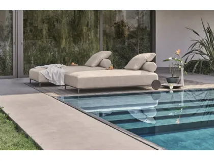 Sunbed Sunders Air in tessuto imbottito di Ditre Italia