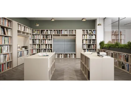 Mobile Ufficio Libreria a muro 16A in melaminico di Cinquanta3